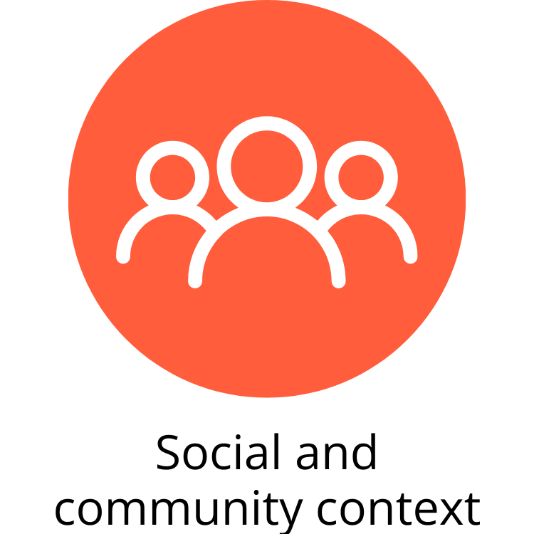 Community icon in orange circle