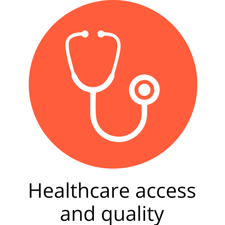stethoscope icon in dark orange circle