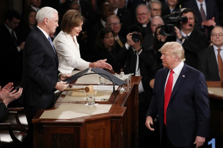 Nancy Pelosi and Donald Trump