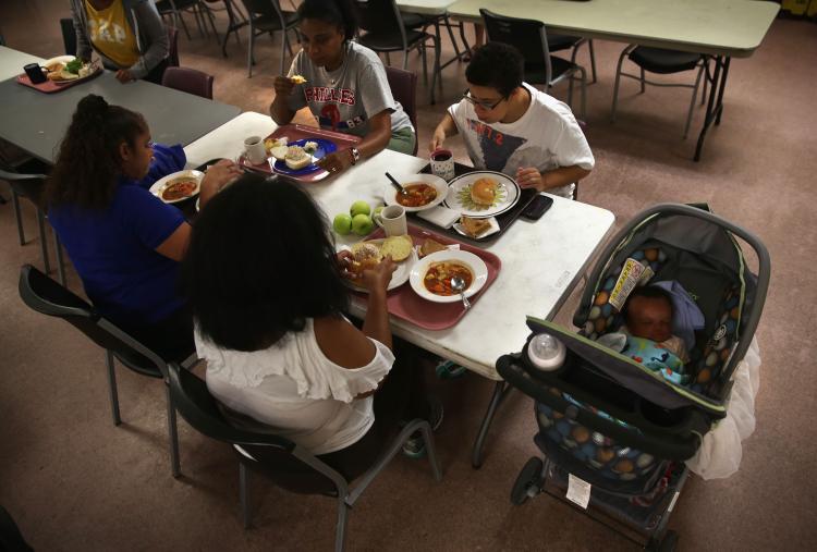 Family eating