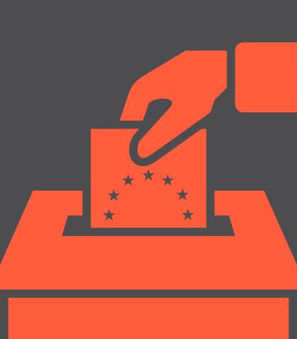 Illustration of a person voting 