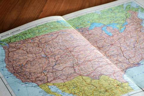 photo of a map