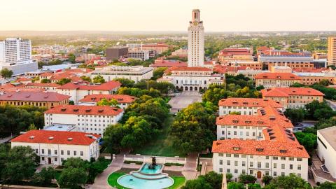 View of University of Texas, Austin from above