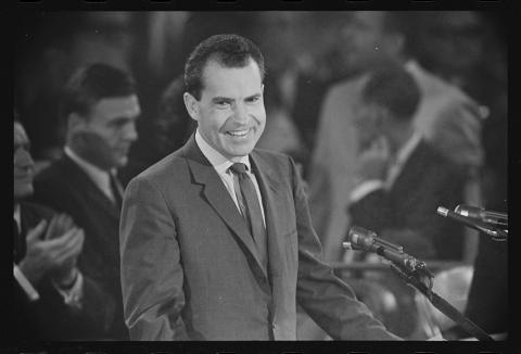 Nixon giving presidential acceptance speech