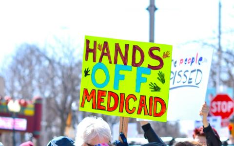 hands off medicaid poster 