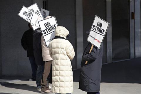 Hotel works on strike