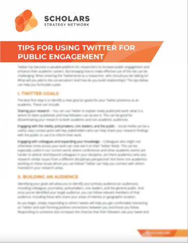 Twitter for Public Engagement