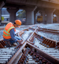 worker on tracks 