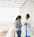 Doctor speaking with a patient