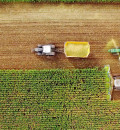 Aerial view of a farm in Wisconsin
