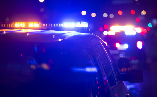 Police car lights
