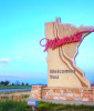 "Minnesota Welcomes You" sign